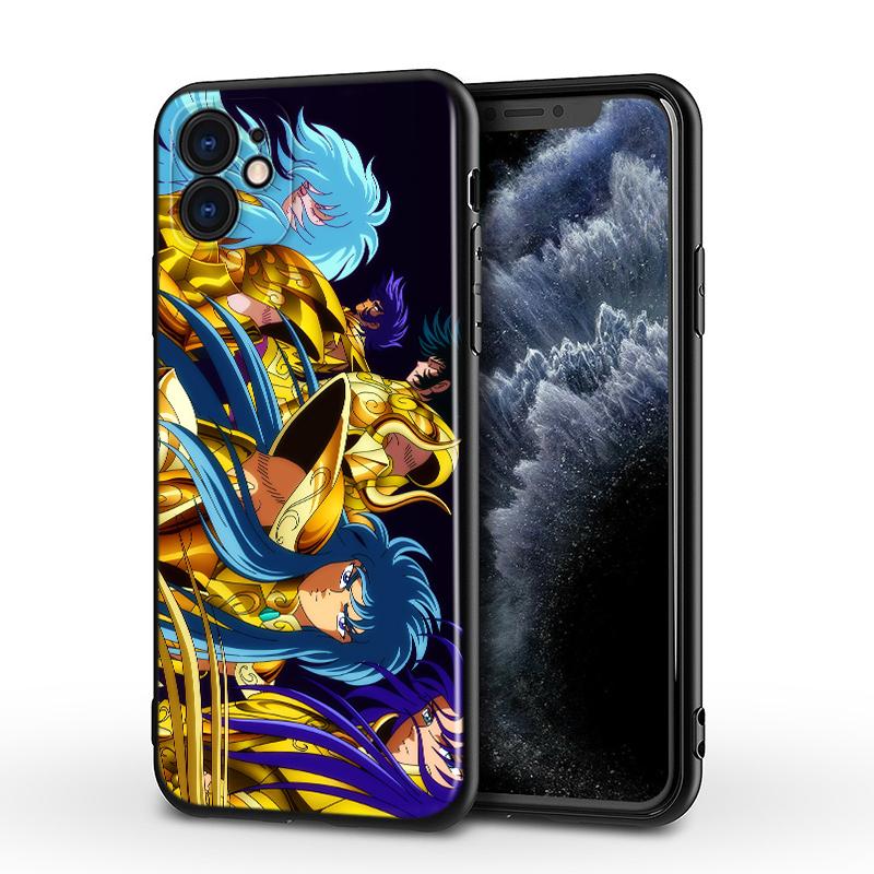 Saint Seiya SoG для Apple iPhone 13 12 11 Mini XS XR X Pro MAX SE 2020 8 7 6 5 5S Plus черный силиконовый чехол для телефона