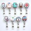 1pc High Quality Silicone Retractable Hospital Nurse Badge Holder Reel Cute Cartoon ID Card Holder Keychains