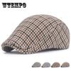 Мужские и женские унисекс ретро береты клетчатые дышащие впитывающие кепки Газетчики весна осень повседневные уличные шляпы