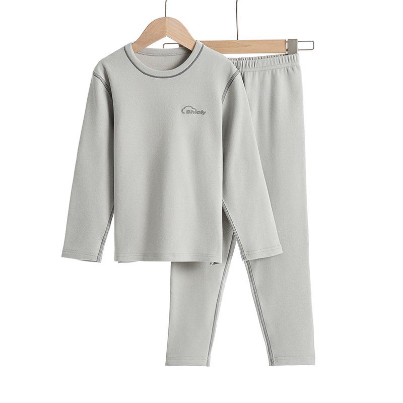 Детский дышащий антибактериальный кашемировый комплект нижнего белья на осень