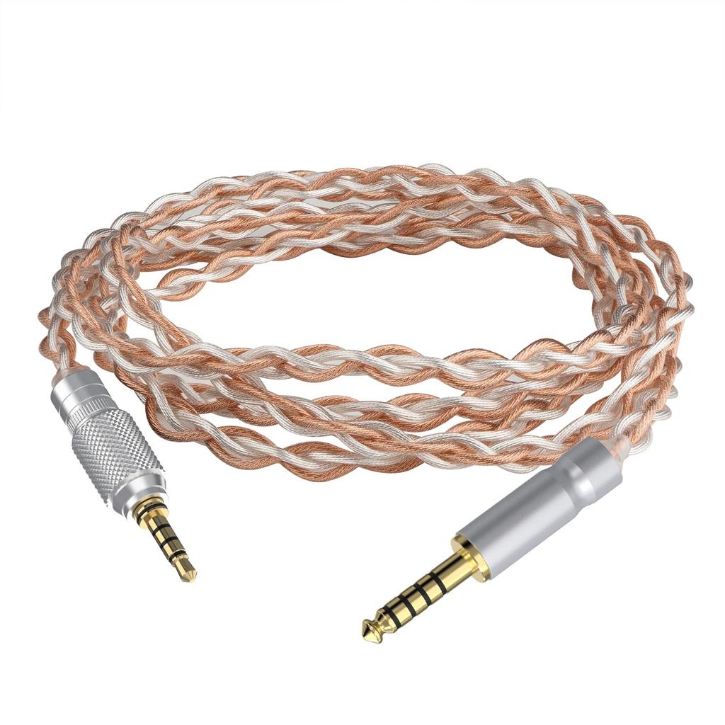 Geekria Apollo Silver Plated Upgrade To Audio Cable Compatible with Sony Replacement Cord with Threaded Knob Locking Device Feet 4.4mm 3.5mm MDR-M1