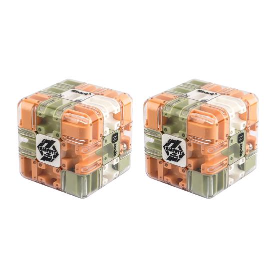 1/2 шт. 3D Пазл Лабиринт Куб Развивающая Головоломка Ручной Лабиринт с Перекатывающимся Шариком Куб Лабиринт Пространственное Восприятие Тренировка Логического Мышления Игрушка Лабиринт с Бусинами