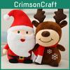 Christmas Santa And Reindeer Plush Set With Scarf For Home Party Decoration