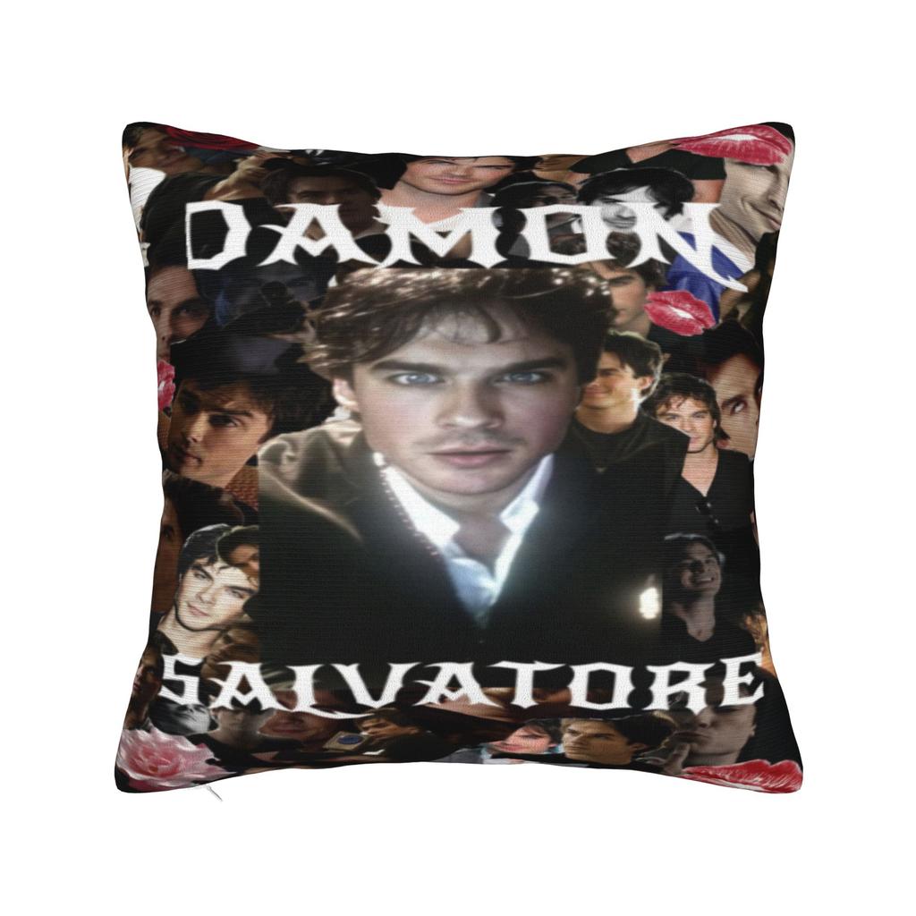 Печать с изображением Дэймона Сальваторе Наволочка Чехол для подушки Подушки Теплый домашний декор На молнии Разные размеры