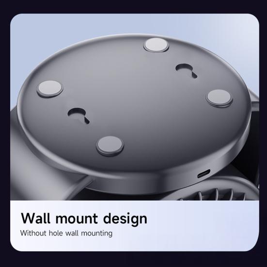 Air Cooling Fan Digital Display Strong Airflow 100 Speeds Adjustable Rechargeable Ultra Quiet Wall-Mounted Desk Fan