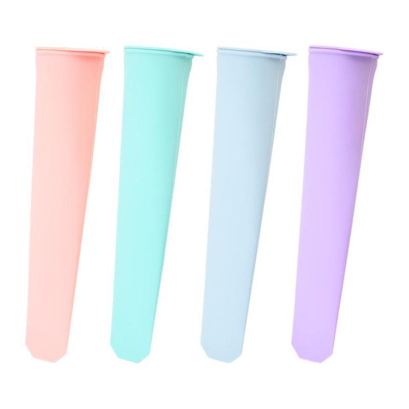 4Pcs Silicone Ice Cream Moulds Silicone Popsicle Mold Set with Lid Reusable 100ml Ice Lolly Pop Mould Popsicle Ice Lolly Maker