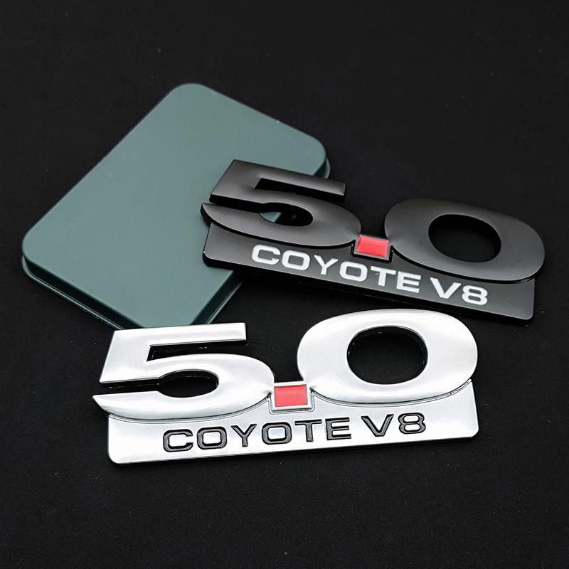 3D Металлическая Наклейка Логотип на Автомобиль 5.0 COYOTE V8 Решетка Радиатора Передний Значок Задний Значок на Багажник Наклейки Для Ford Mustang GT Falcon Torino Fairlane