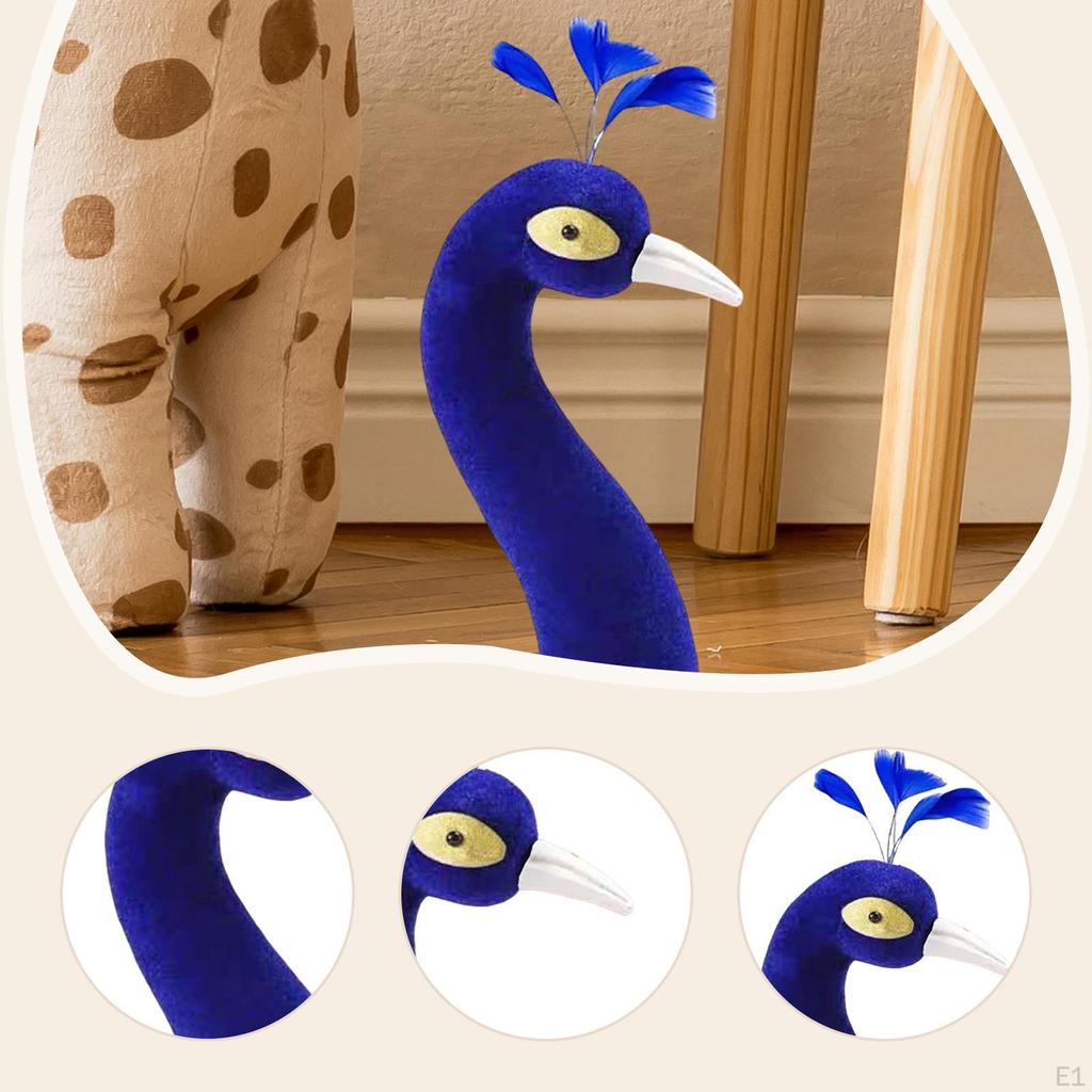 Decorative Peacock Mannequin Head for Flower Display Table Centerpiece