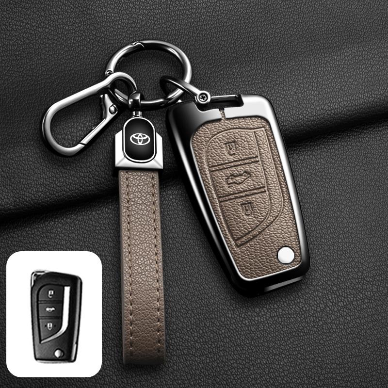 OFWP3 Leather Car Key Cover Case Shell for Toyota Hilux Revo Auris Corolla Reiz Avensis Verso Yaris Aygo Rav4 Scion TC IM 2017 2016