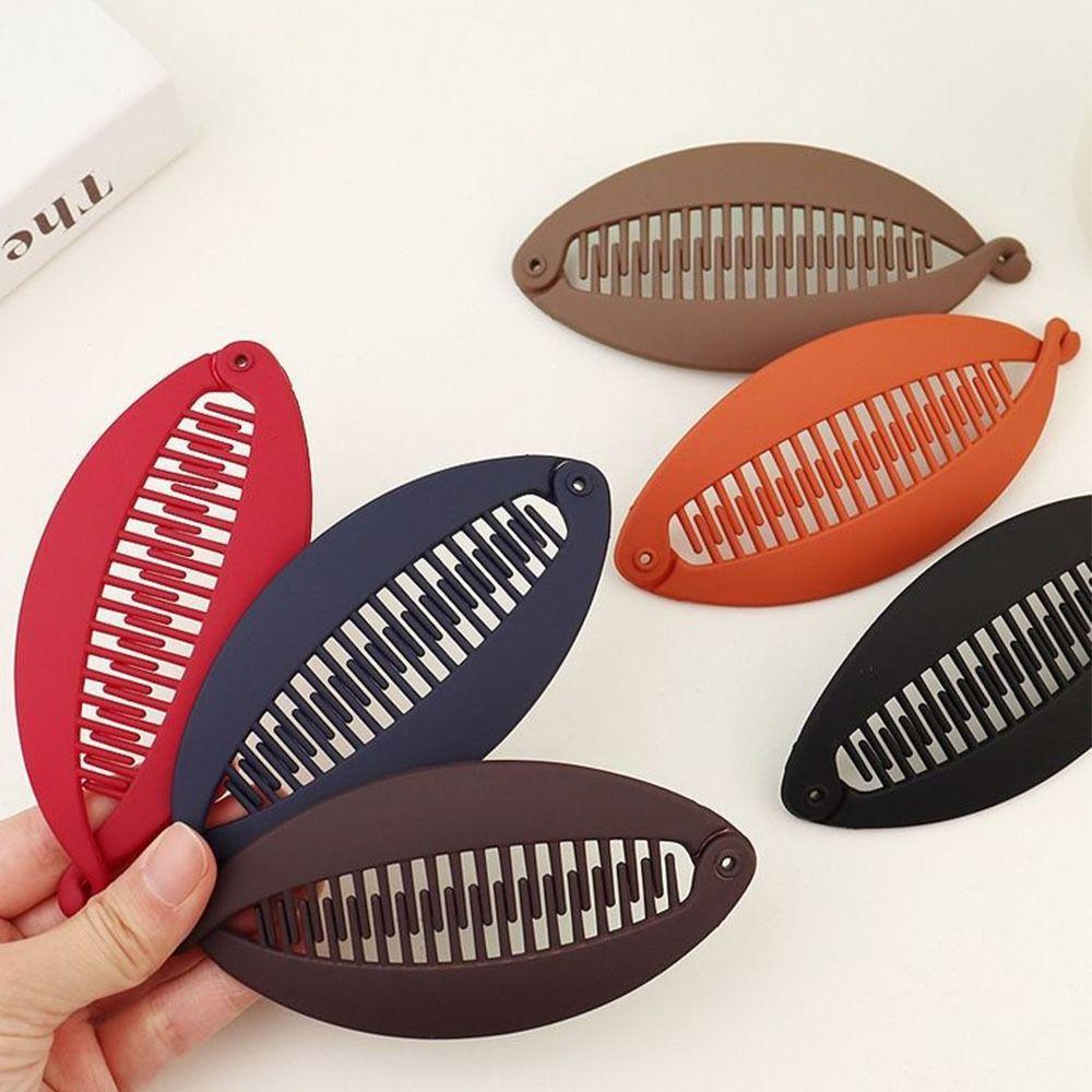 Fish Shaped Hairpin Vertical Hair Clip Matte Vintage Twist Clamp Barrettes Headdress
