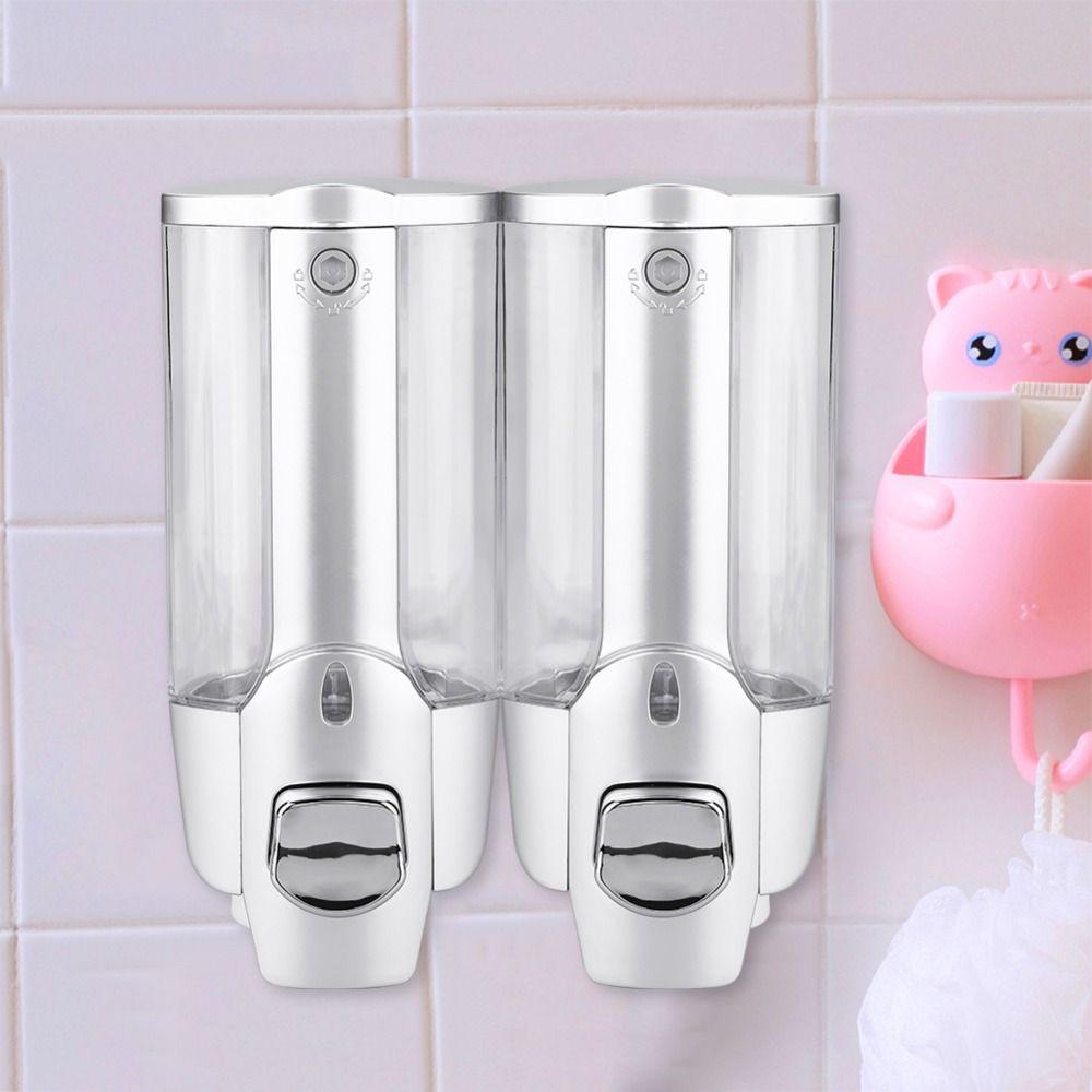 Silver Shampoo Dispenser ABS Plastic Lotion Dispenser Durable Soap Dispenser Commercial Use