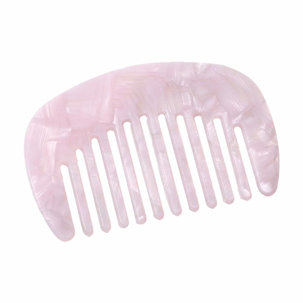 Pocket Comb Acetate Hair Comb Marble Pattern Scalp Massage Comb Travel Essential