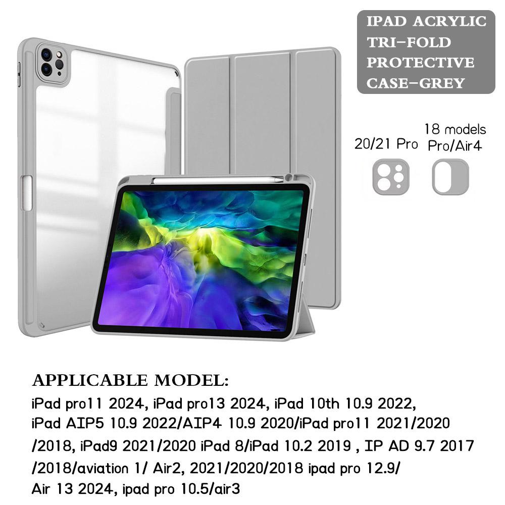 С держателем для карандаша Чехол Для iPad Pro 11 12.9 9.7 Обложка iPad 10.5 10.2 Air 4 5 10.9 10-го 11-го 9-го 8 7-го Поколения Mini 6 Capa