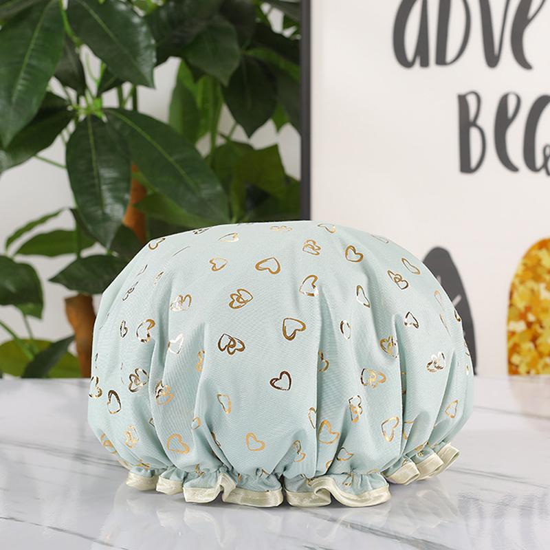 Waterproof Shower Cap Double Elastic Shower Cap Dustproof And Smokeproof Shampoo