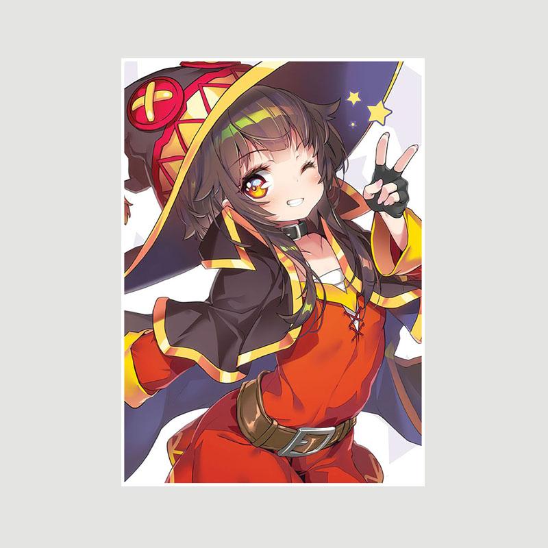 Vintage Anime KonoSuba Megumin White Paper Posters and Prints Bedroom Bar Cafe Decoration Mural  Retro Wall Art Painting Home Decor