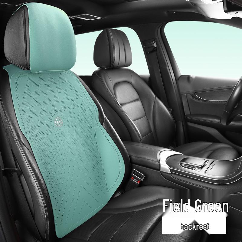 Универсальный замшевый комплект подушек для автомобильного сиденья - Всесезонный, Трехкомпонентный, Готовый к лету, Тонкая подушка с поясничной поддержкой.