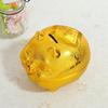 Gold Pig Pig Plastic Piggy Bank Plastic Coin Saving Box Practical Pig Money Jar  Student Gift