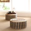 40/45cm Japanese Woven Straw Pouf Tatami Cushion Round Zafu Floor Cushion Meditation Yoga Seat Mat Pastoral Thick Ottoman Stool