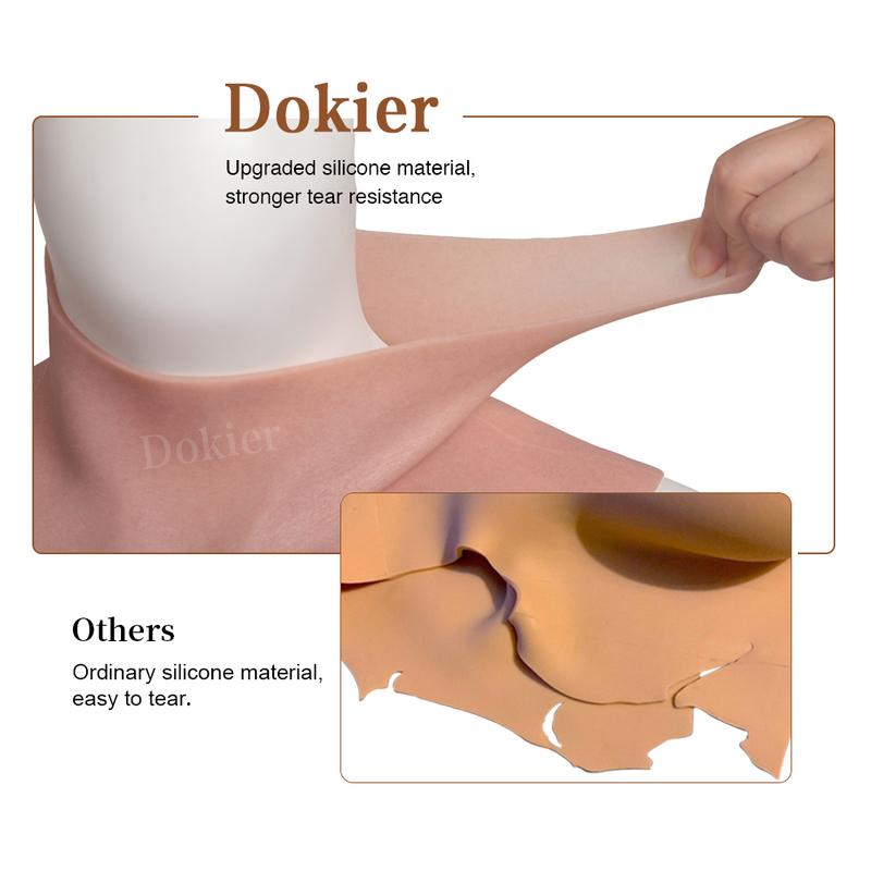 Dokier HRS Cup Oversize plus Реалистичные силиконовые формы груди Поддельные груди Нагрудные пластины [Круглая шея заполненная силиконом грудь