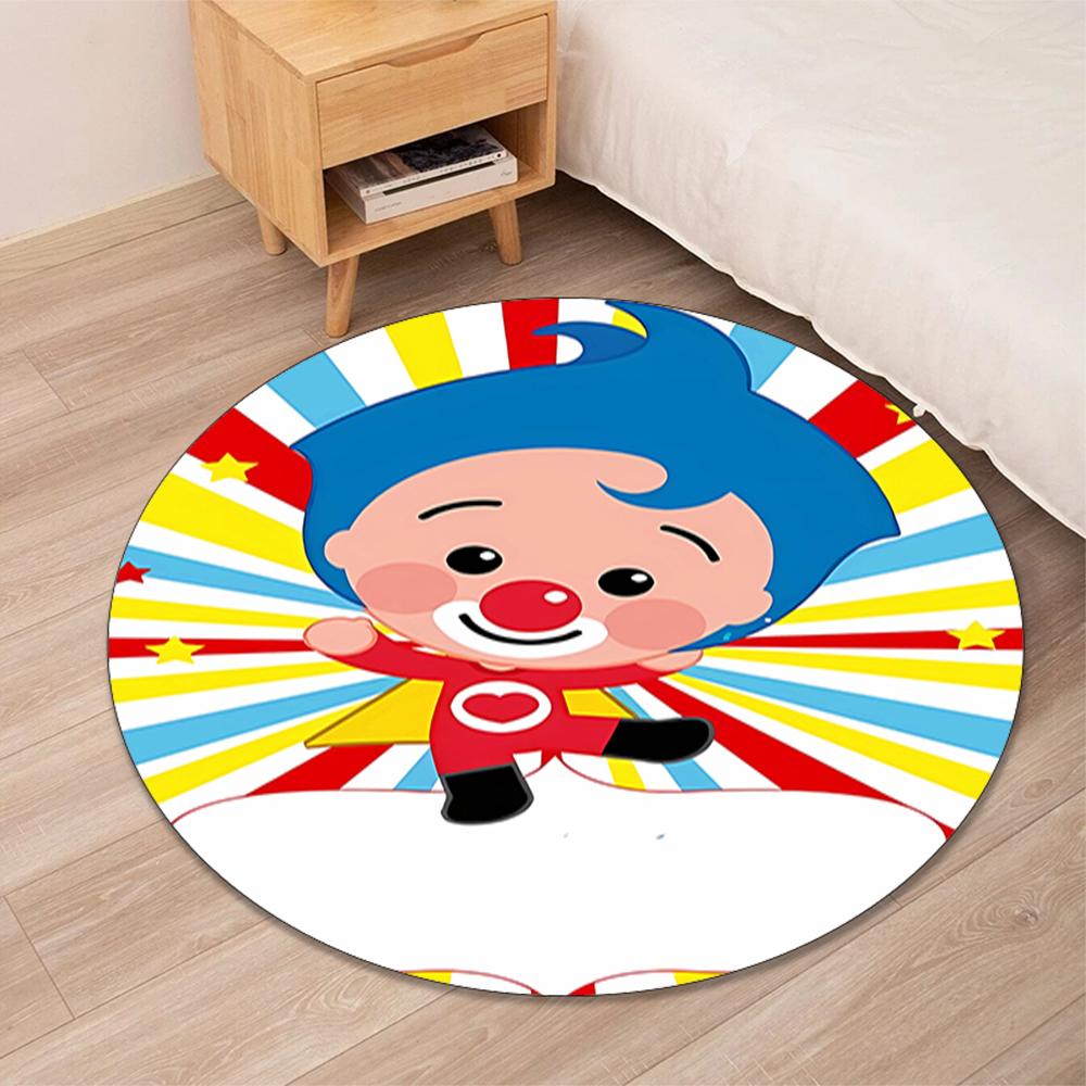 Plim Plim Printed Round Rug Carpet Chair Rug Area Rug Entryway Doormats,for Office Chair Living Room Bedroom Kitchen Room.