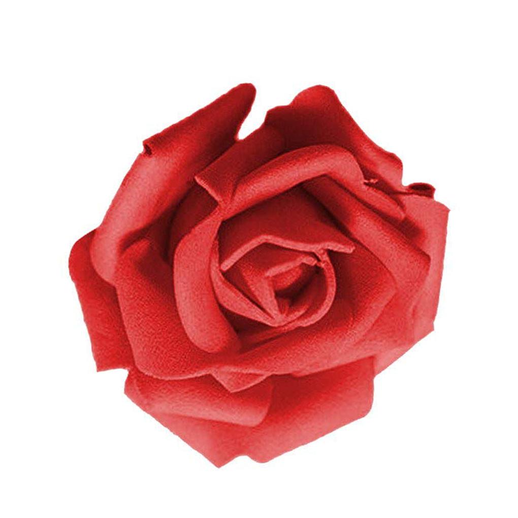 50 Pieces Artificial Flowers PE Foam Lifelike Rose Fake Flower Bouquet Wedding Party Engagement Ornaments Green