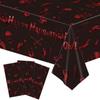 Halloween Tablecloth Spooky Ghost Printed Plastic Tablecloth Waterproof Indoor Outdoor