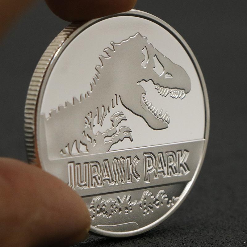 American Dinosaur Coin, Silver Plated Commemorative Coin, Collect Tyrannosaurus Rex, Gold Coin, Tooth Fairy, Love Coin