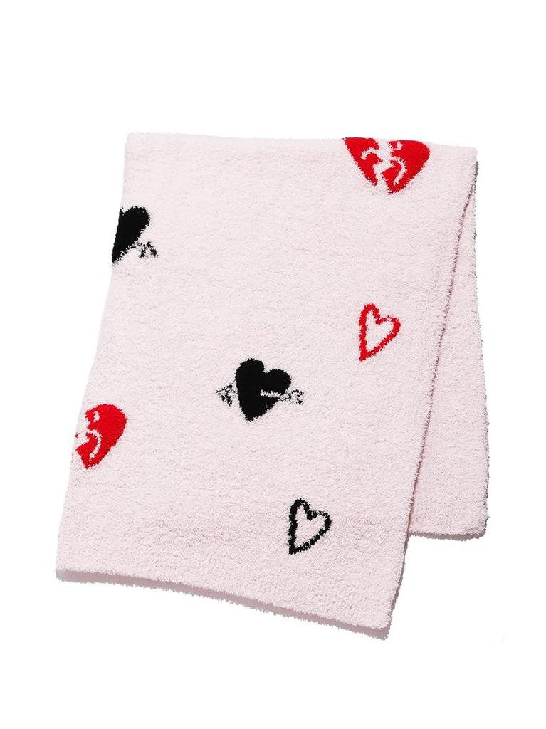 Furfur Baby Moko Heart Print Blanket RWGG215544 Women's Pink F