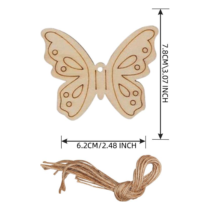 10 шт. Деревянные подвески в виде кроликов, Подвесное украшение в виде пасхального яйца для украшения дома на вечеринку в честь счастливой Пасхи, Материал для детского DIY-рисования, Подарки