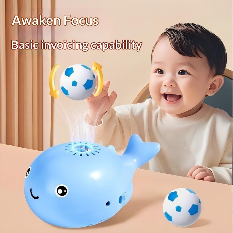 Floating Whale Water Toy Electric Blowing Levitating Suspension Ball Non-Toxic for Kids Bathtub Outdoor Pool Play