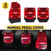 3/6X Universal Red Non-Slip Automatic Gas Brake Foot Pedal Pad Cover Accessories