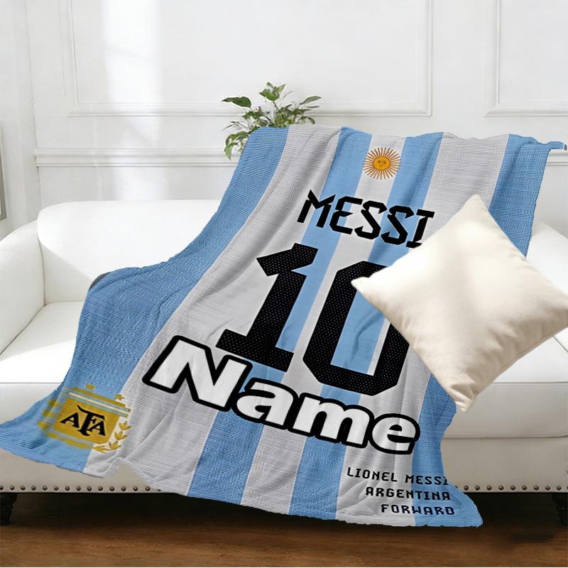 Custom Name Personalized football star Print Blankets, Home Decor, Bedroom, Sofa, Camping, Couch, Gifts for Birthday Christmas