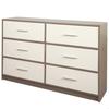 Chest of Drawers - AKTIVE - 114x30x70 Cm - 6 Drawers - Contemporary Design - Practical and Durable