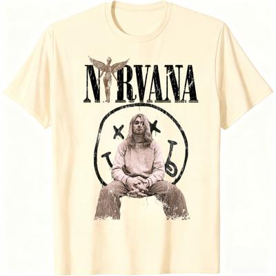 Хлопковая футболка для мужчин с изображением рок-группы Nirvana, мужская и женская футболка в стиле хип-хоп Y2K, для улицы