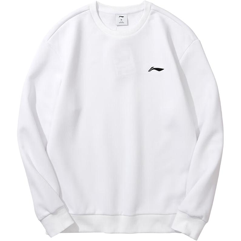Свитшоты Li Ning Мужские Стандартные Белые С круглым вырезом Умеренные Обычные AWDVE41-3