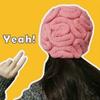 Men's Brain Shaped Hand Knitted Wool Hat