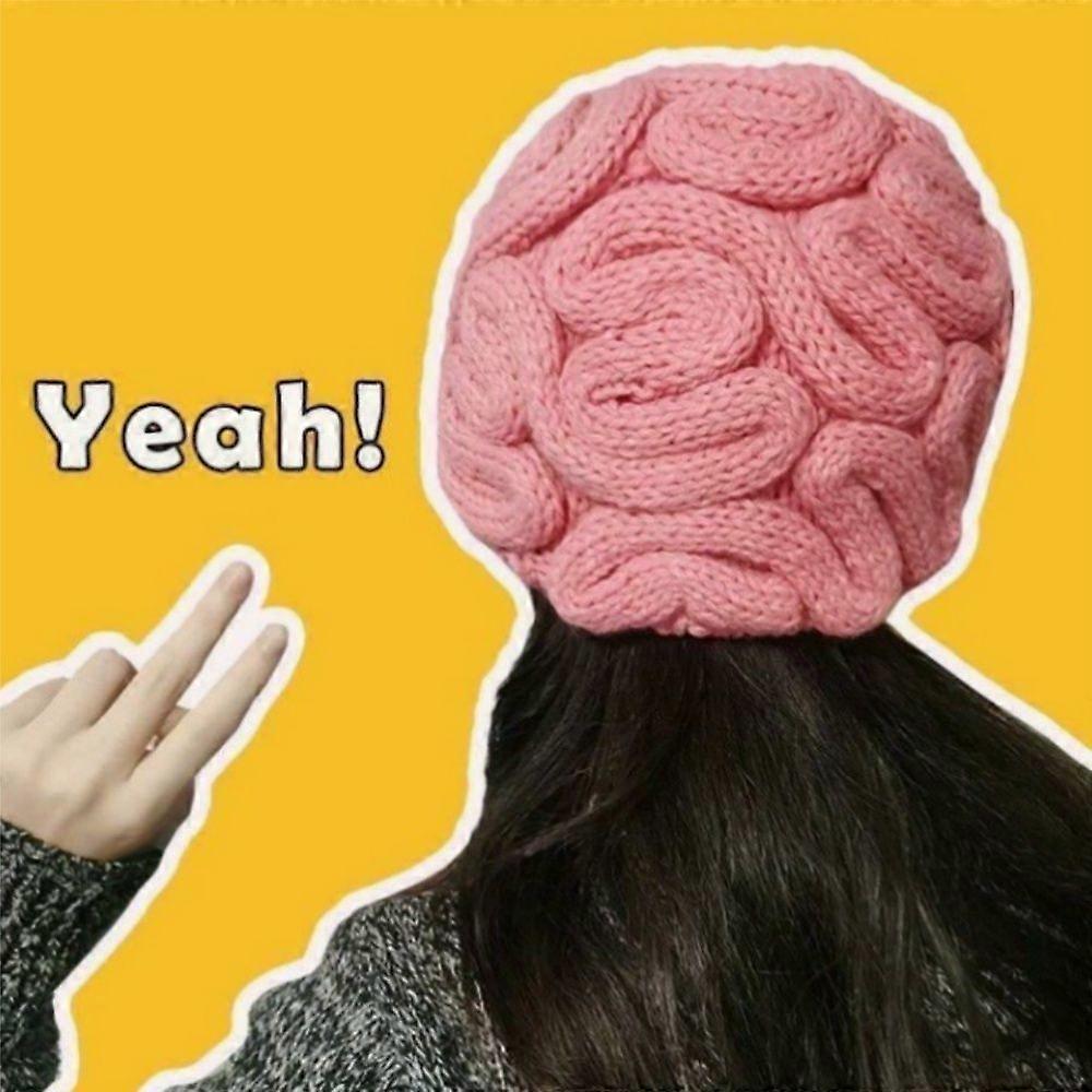 Men's Brain Shaped Hand Knitted Wool Hat
