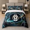 3 шт. Комплект постельного белья Juventus FC Мягкая простыня и две наволочки Декор для спальни дома