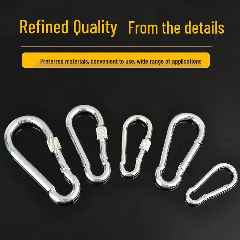 M12*140mm Galvanized Iron Safety Carabiner