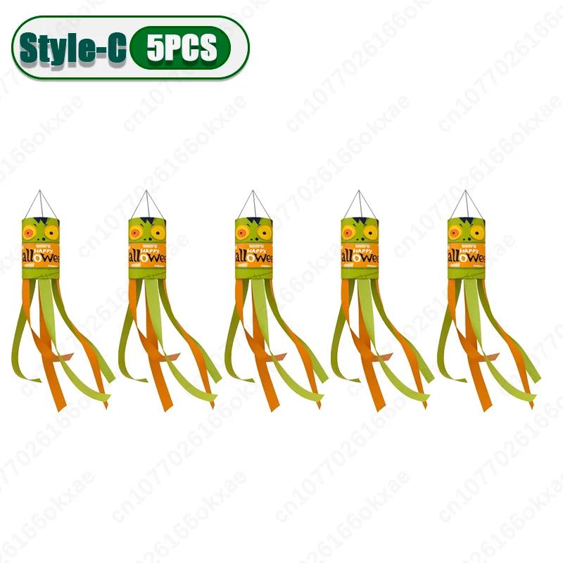 1-20PCS Halloween Ghost Windsock Flag Waterproof Hanging Outdoor Decorations for Yard Patio Garden Party Ghost Festival Supplies