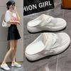 Летние новые инс полубосоножки дышащие маленькие белые туфли корейская версия уличная съемка универсальные мягкая подошва повседневные
