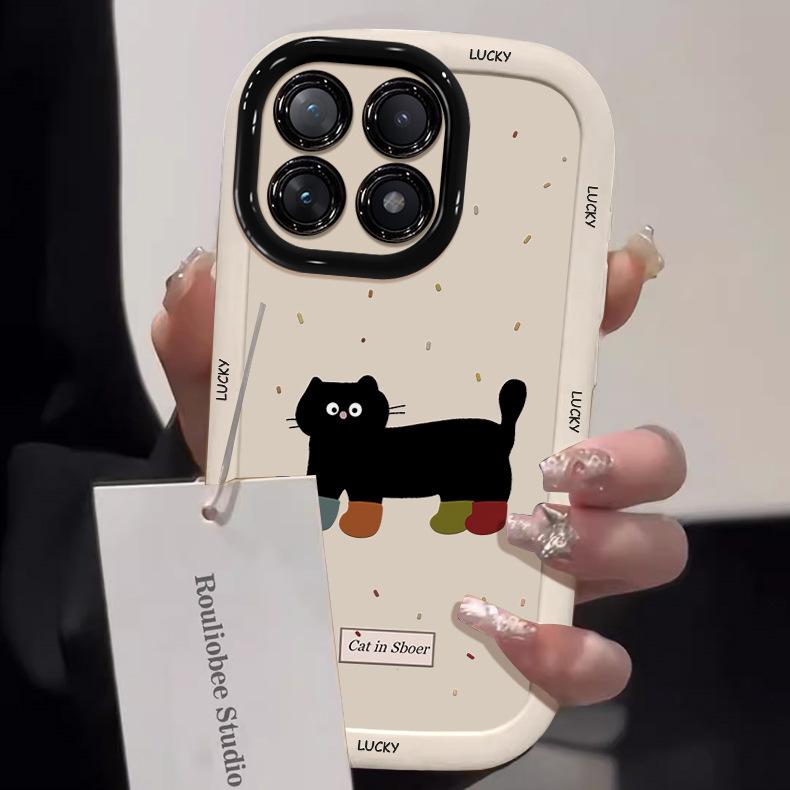 Кот с кляксами Подходит для чехла для мобильного телефона Apple 15 Новый Iphone14promax Puff 13 Женщины 16 8p Мультяшный