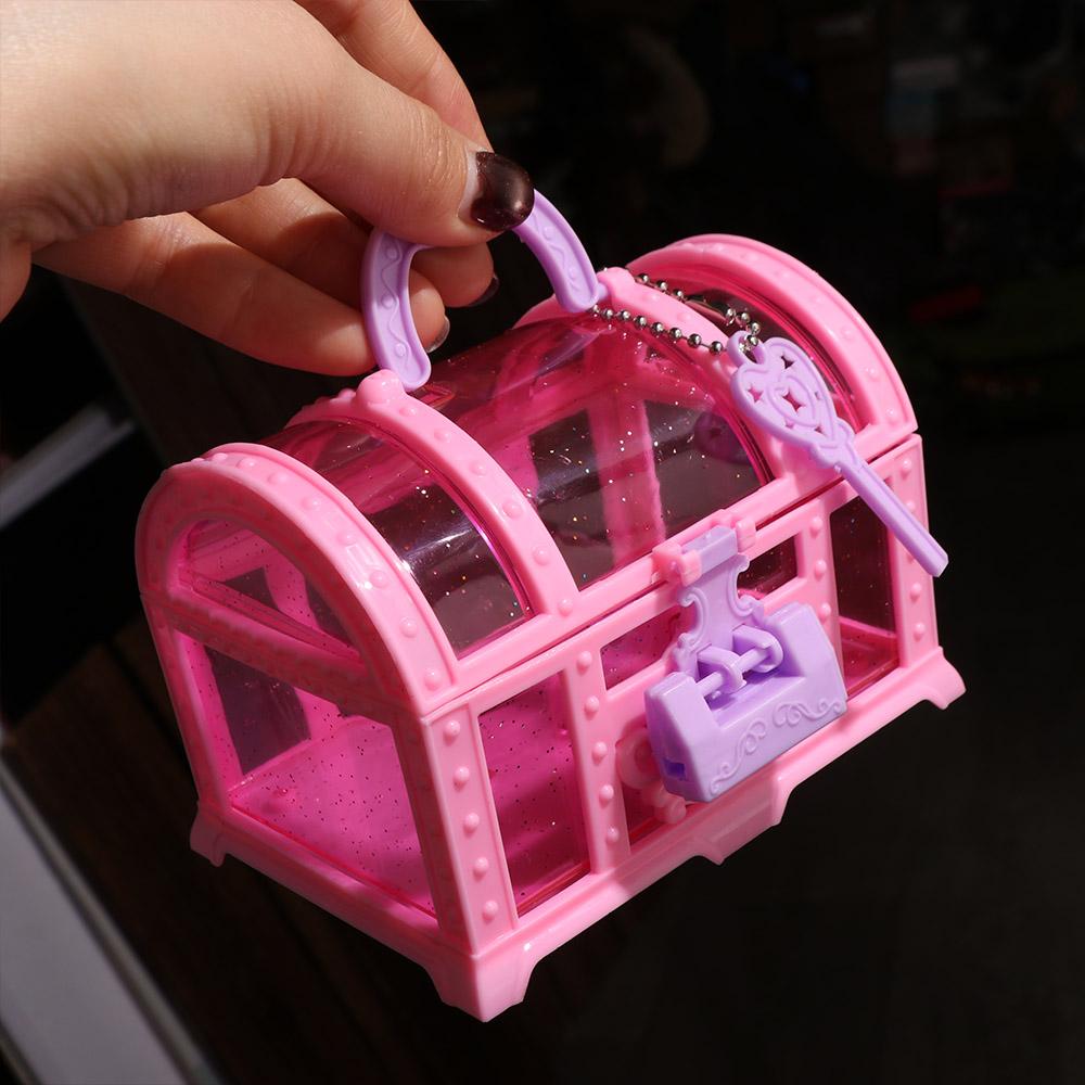 With Lock Cute Makeup Box Pretend Play Treasure Chest Kids Jewelry Box Kids Toy