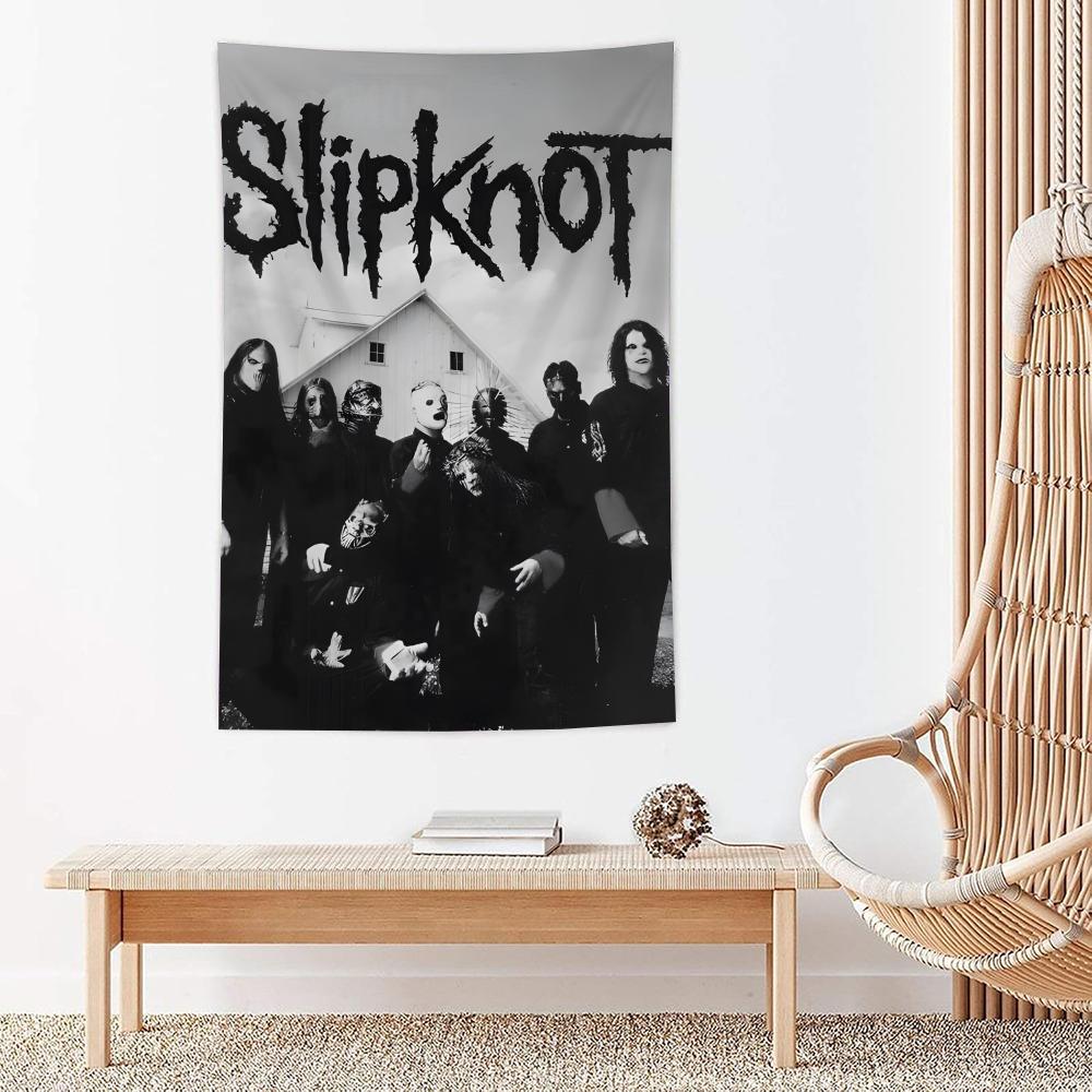 Группа Slipknot Настенный гобелен из микрофибры Для декора спальни, гостиной, наружного фестиваля, сада, бара