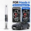 Ремонтный маркер для Mazda 6 2002-2025 GG GH GJ GL, для подкрашивания царапин, DIY Автоаксессуары, Черный, Белый, Красный