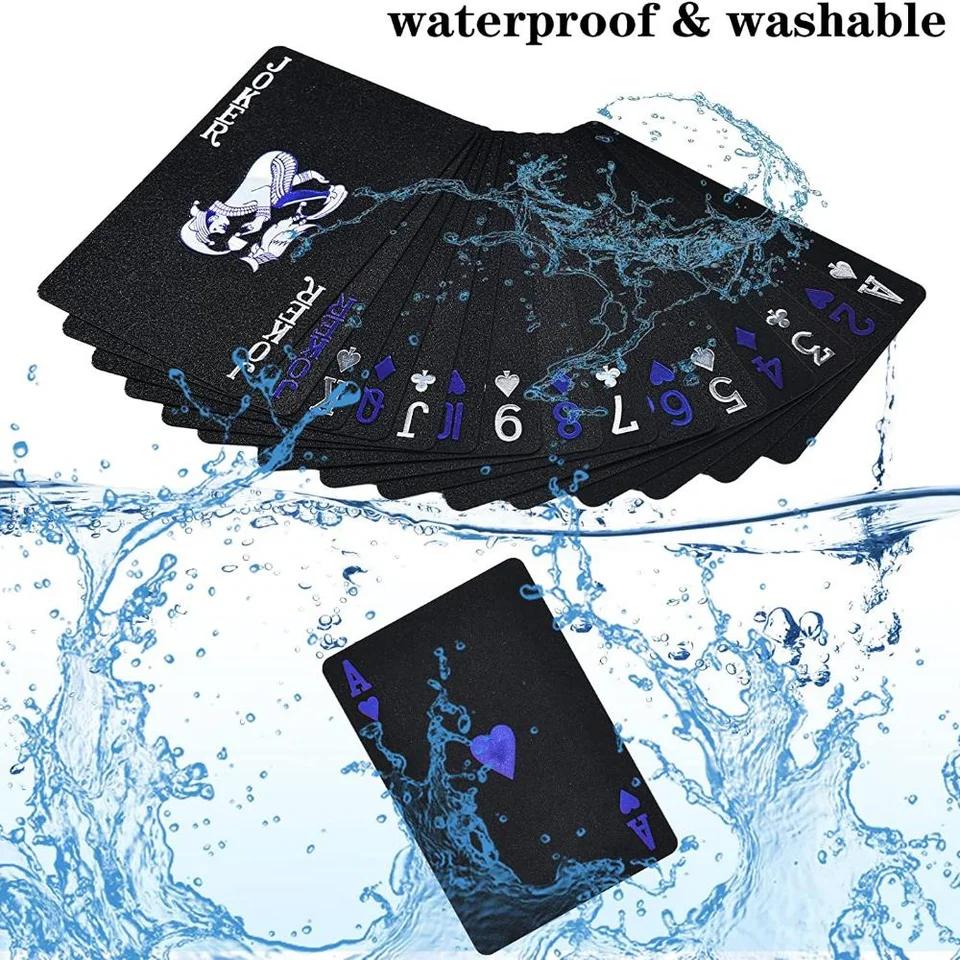 Водонепроницаемый набор игральных карт из ПВХ - Прочная колода из 54 карт для вечеринок, игр, кардистри и магических трюков. Идеально подходит для семейного веселья