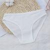 Women Cotton Underwear Ladies Ribbed Striped Brief Breathable Plus Stretchy Panties for Daily Wear Sleep Work Travel