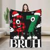 Six Seven  Funny Italian Kids Gaming Meme Blanket Warm Soft Plush Throw for Sofa Bed Kids Room Decor