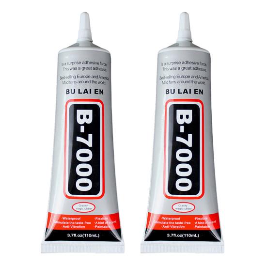 2Pcs B7000 Multi-purpose Glue Semi-fluid Strong Adhesive Waterproof Universal Glue DIY Jewelry Crafts for Metal