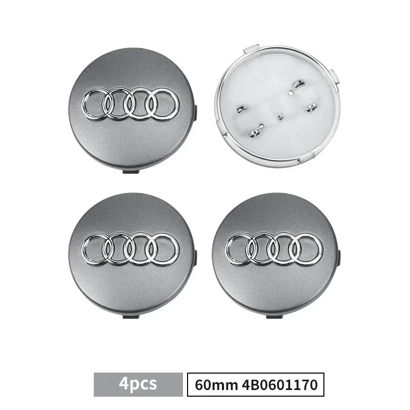 4 шт. 60 мм 61 мм 68 мм 69 мм 135 мм Автомобильный стайлинг AUDI Заглушка центрального отверстия колеса Колпачки ступицы Значок для A3 A4 A5 A6 A7 A8 S4 Автоаксессуары